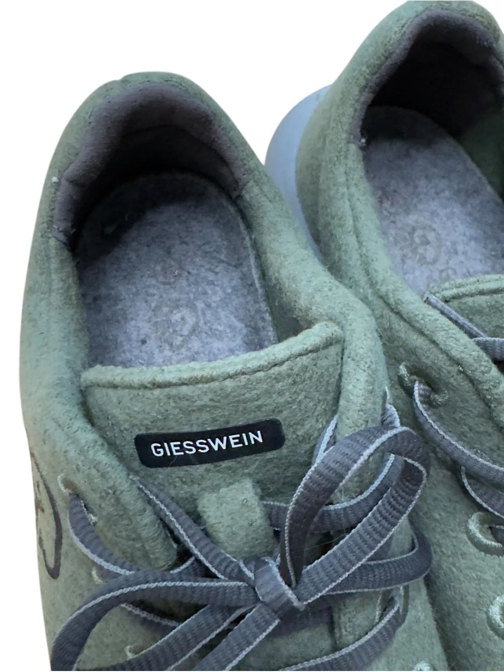 Giesswein Merino Wool Lace Up Sneakers Forest Green Comfort Shoes Women’s EU 40